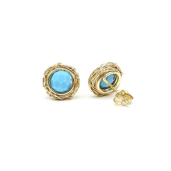 Cercei cu surub, Ichiban - Sweet Turquoise