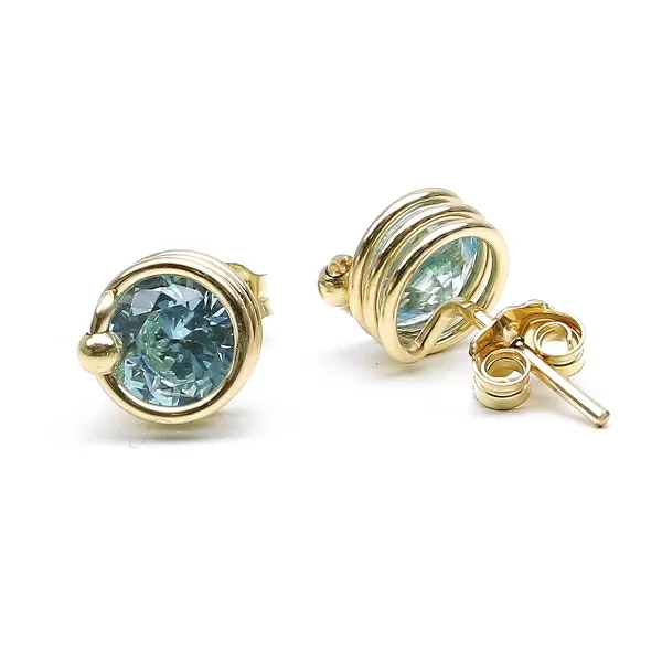 Stud earrings by Ichiban -  Busted Light Blue