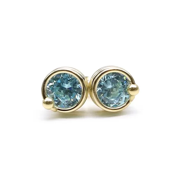 Stud earrings by Ichiban -  Busted Light Blue