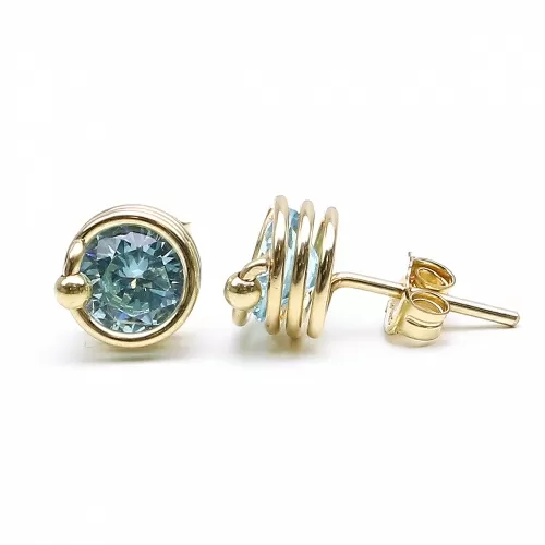 Stud earrings by Ichiban -  Busted Light Blue