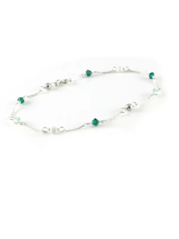 Bracelet by Ichiban - Charm Emerald 925 Silver
