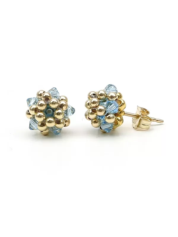 Cercei cu surub, Ichiban - Charm Aquamarine