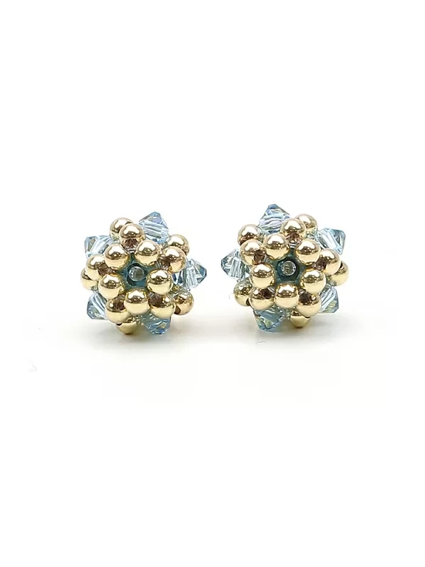 Cercei cu surub, Ichiban - Charm Aquamarine