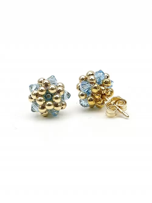 Cercei cu surub, Ichiban - Charm Aquamarine