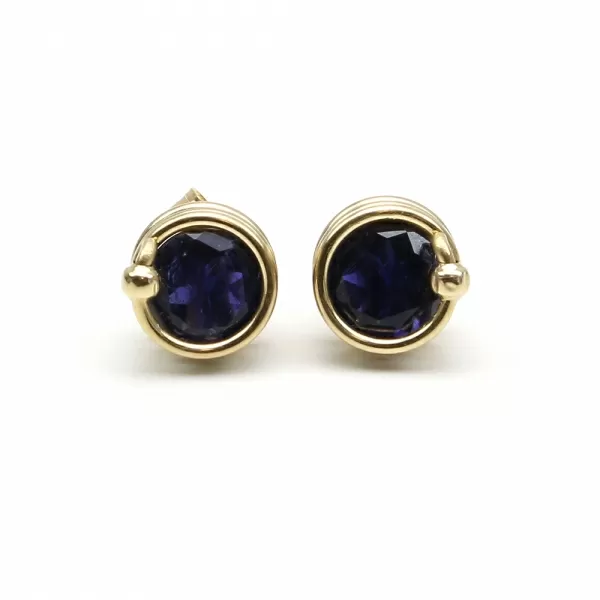 Cercei cu surub, Ichiban - Busted Deluxe Iolite AU14K
