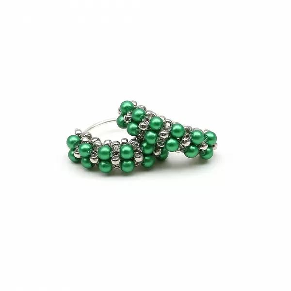 Earrings by Ichiban - Mini Diva Pearls Eden Green