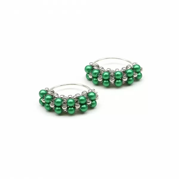 Earrings by Ichiban - Mini Diva Pearls Eden Green