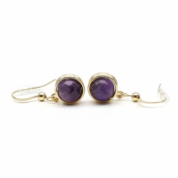 Cercei cu tortite, Ichiban - Busted Gemstone Amethyst 