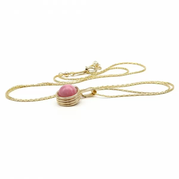 Pendant by Ichiban - Busted Gemstone Rhodonite