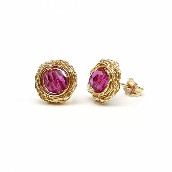 Stud earrings by Ichiban - Sweet Fuchsia