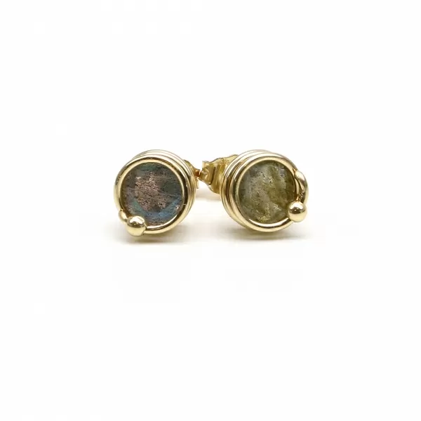 Cercei cu surub, Ichiban - Busted Deluxe Labradorite 