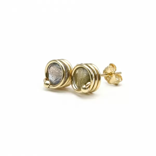 Cercei cu surub, Ichiban - Busted Deluxe Labradorite 