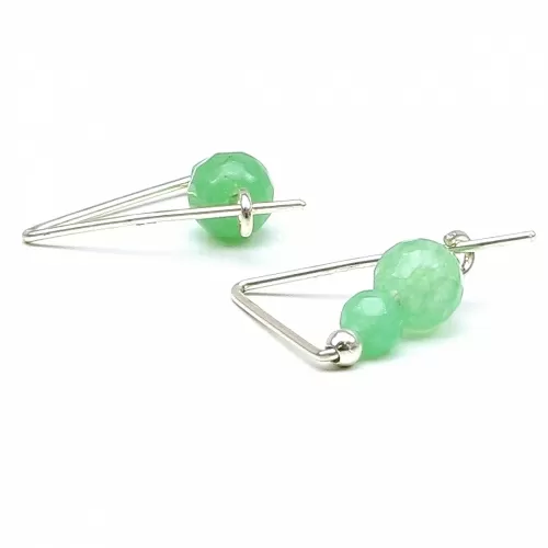 Cercei cu pietre semipretioase, Ichiban -  Fancy Aventurine AG 925
