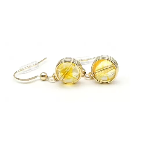 Busted Gemstone Citrine - earrings