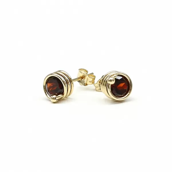 Cercei cu surub, Ichiban - Busted Deluxe Garnet_AU14K