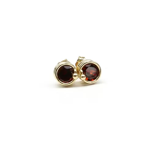 Cercei cu surub, Ichiban - Busted Deluxe Garnet_AU14K