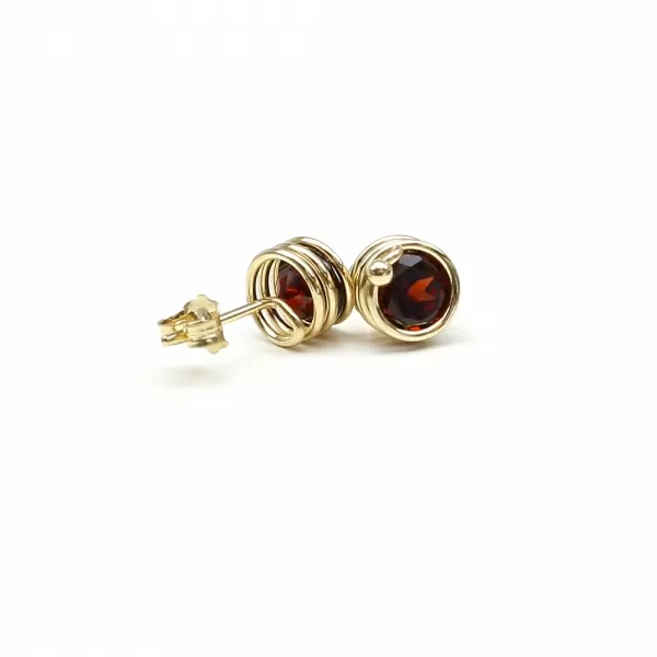 Cercei cu surub, Ichiban - Busted Deluxe Garnet_AU14K