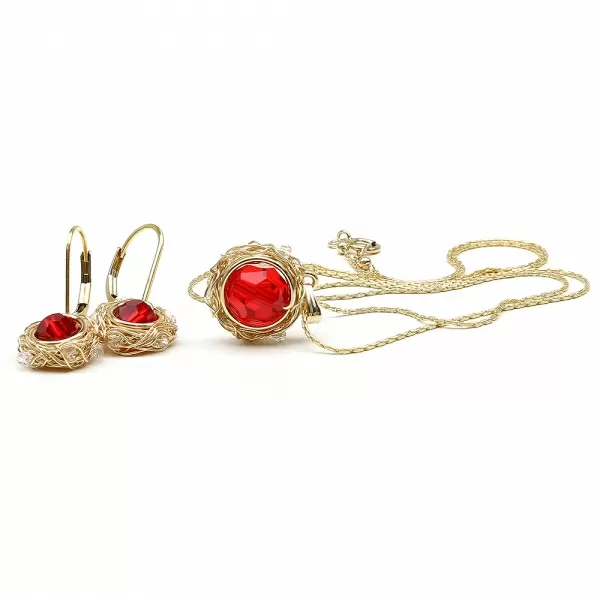Sweet Passion set - pandantiv si cercei leverback