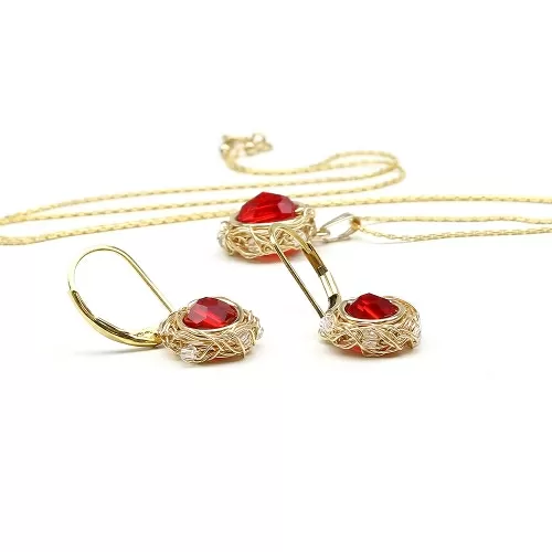 Sweet Passion set - pandantiv si cercei leverback
