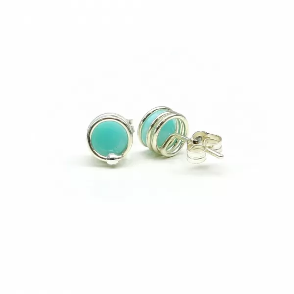 Cercei cu surub, Ichiban - Deluxe Amazonite AG925
