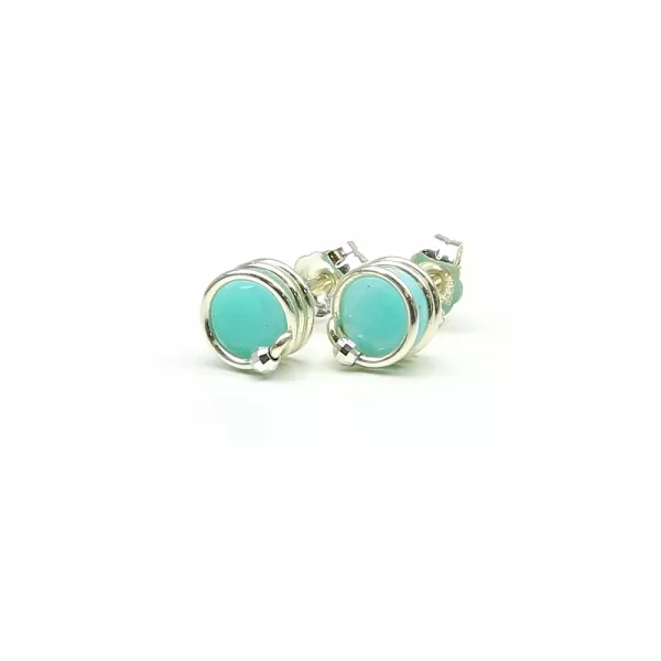 Cercei cu surub, Ichiban - Deluxe Amazonite AG925