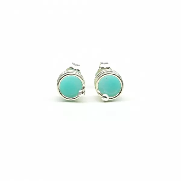 Cercei cu surub, Ichiban - Deluxe Amazonite AG925