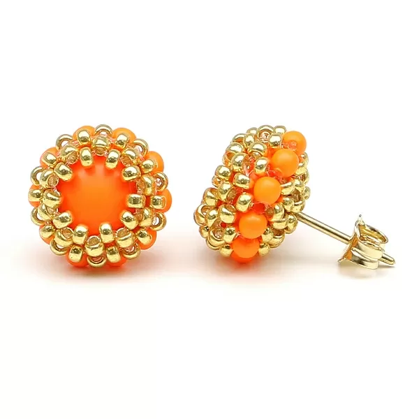 Cercei cu surub, Ichiban - Teeny Tiny Neon Orange 