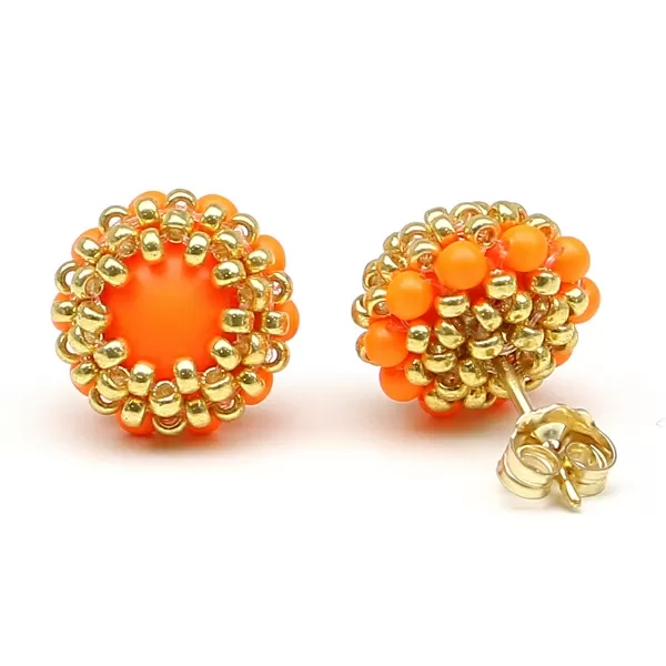 Cercei cu surub, Ichiban - Teeny Tiny Neon Orange 