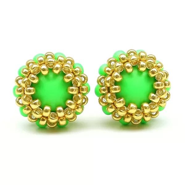 Cercei cu surub, Ichiban - Teeny Tiny Neon Green