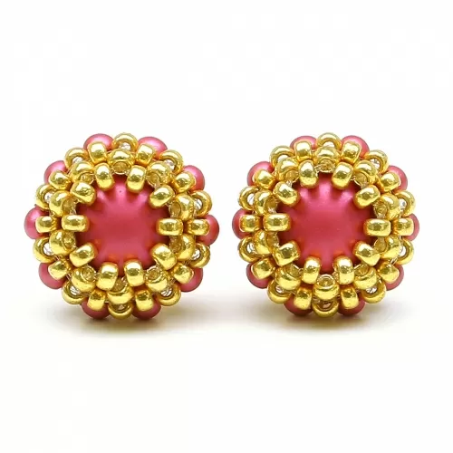Stud earrings by Ichiban - Teeny Tiny Mulberry Pink