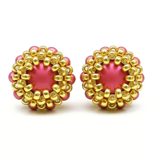 Stud earrings by Ichiban - Teeny Tiny Mulberry Pink