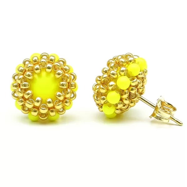 Cercei cu surub, Ichiban - Teeny Tiny Neon Yellow