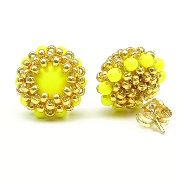 Cercei cu surub, Ichiban - Teeny Tiny Neon Yellow