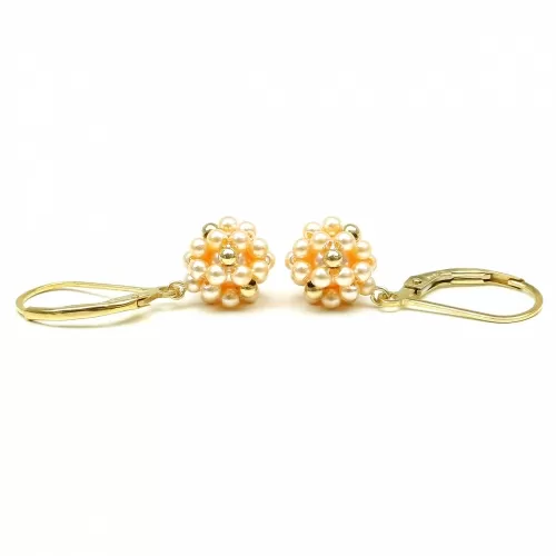 Leverback earrings by Ichiban - Peach Berry
