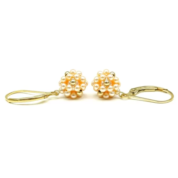 Leverback earrings by Ichiban - Peach Berry