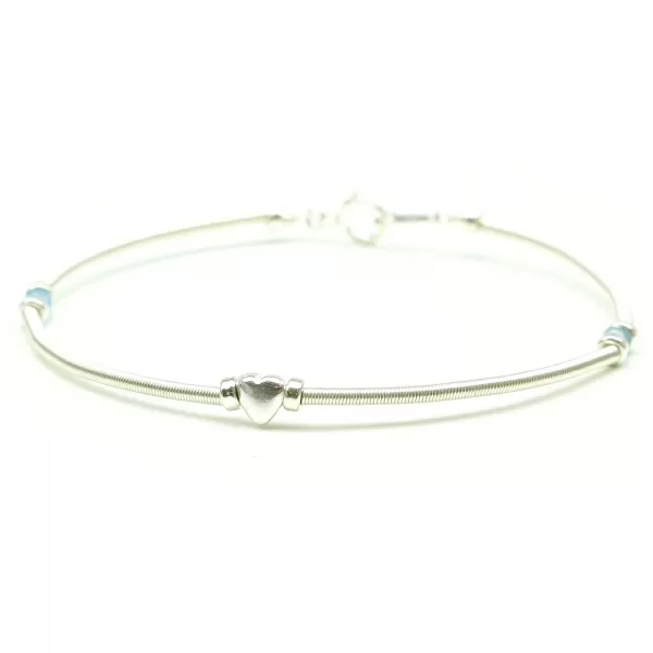Bratara Ichiban cu pietre pretioase - Vogue Shaded Aquamarine Heart AG925