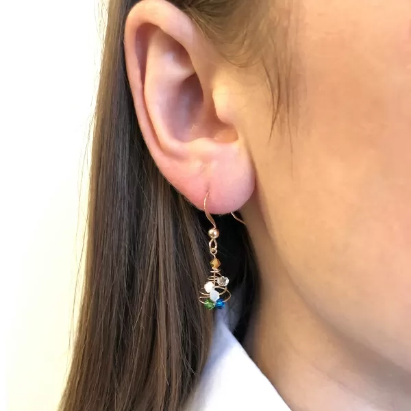 Cercei cu tortite, Ichiban - Christmas Tree Blue Spiral 