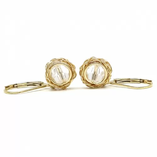 Leverback earrings by Ichiban - Sweet Crystal Clear