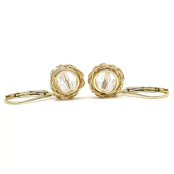 Leverback earrings by Ichiban - Sweet Crystal Clear