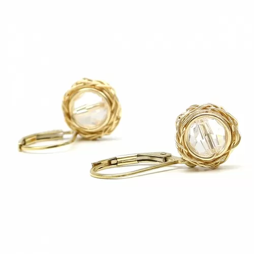 Leverback earrings by Ichiban - Sweet Crystal Clear