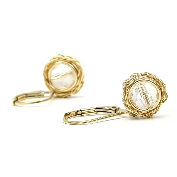 Leverback earrings by Ichiban - Sweet Crystal Clear
