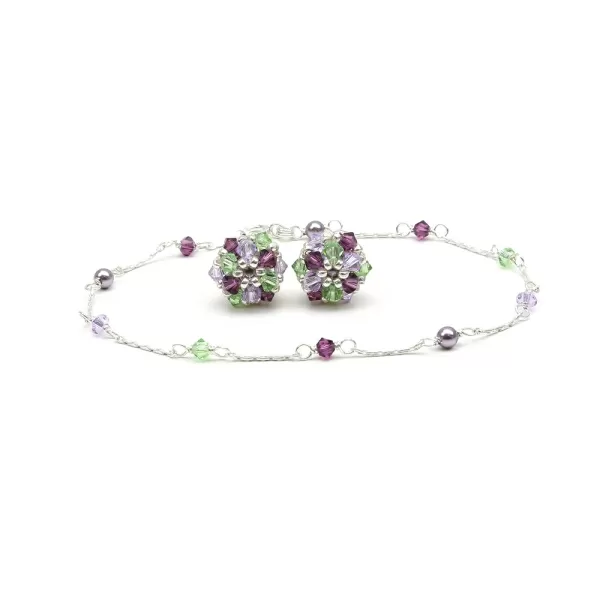 Daisies Free Spirit, set bratara si cercei surub Ichiban din AG925