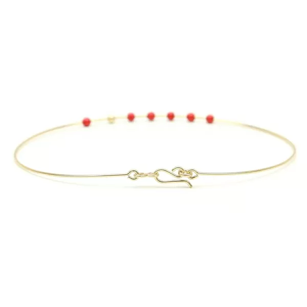 Simple Style Pearls - rouge - bratara fixa martisor