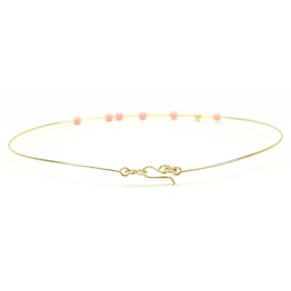 Simple Style Pearls - Pink Coral - bratara fixa martisor