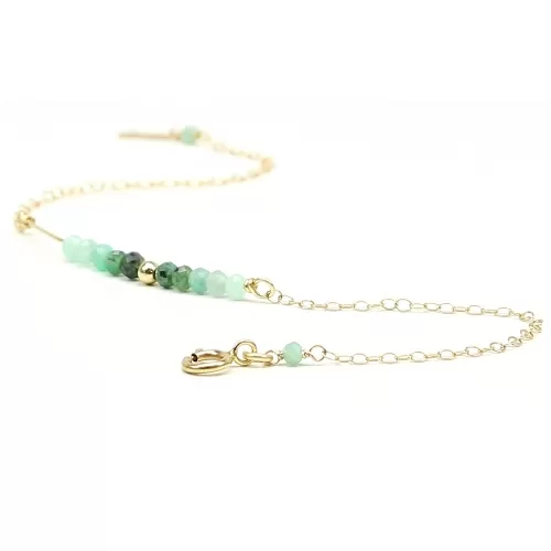 Bratara pentru femei, Ichiban - Lucky Charm Emerald AU14K