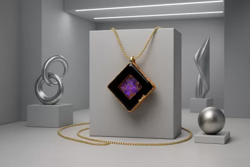 Black Foil - pendant by Ichiban Jewelry
