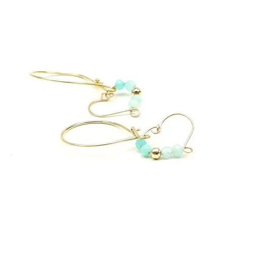 Earrings by Ichiban - Pulse Amazonite 14K gold