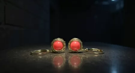 Leverback earrings by Ichiban - Sweet Bamboo Coral