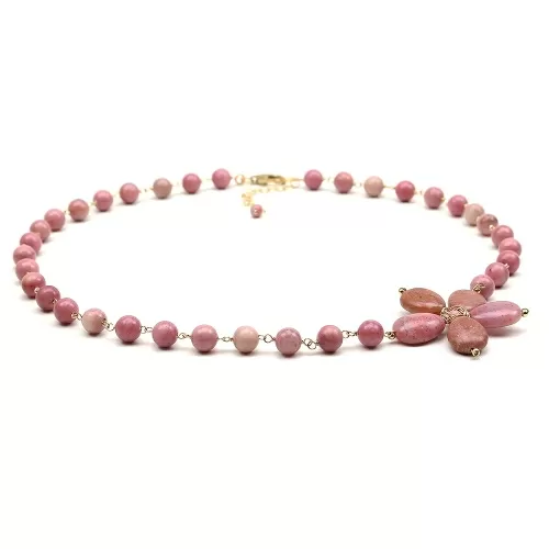 Necklace by Ichiban - Rhodonite