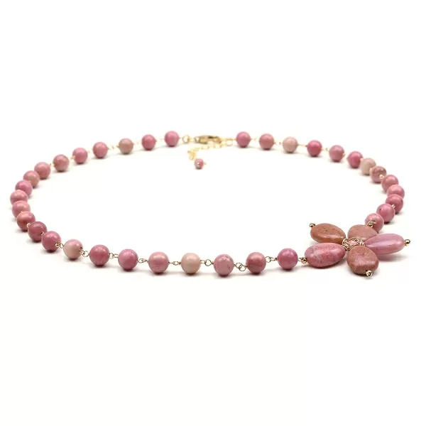 Necklace by Ichiban - Rhodonite